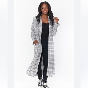 Show Me Your MuMu Gray Plaid Duster